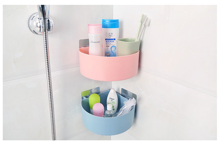 Mensola per bagno portaoggetti per bagno adesivo cucina decorazione per la casa mensola per doccia ad angolo scaffale per cremagliera accessori per appendere
