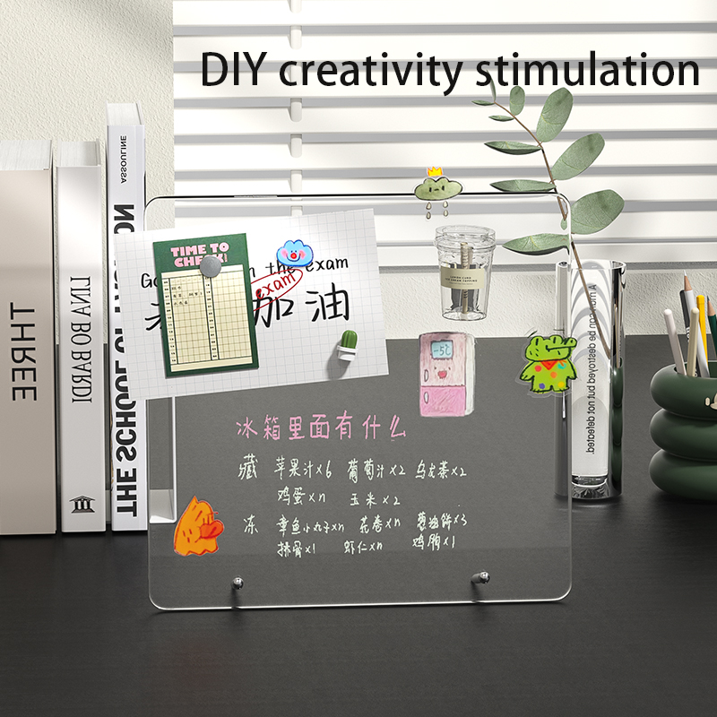 Bacheca da tavolo Blocco Nota trasparente in acrilico Lavagna per appunti da ufficio può essere scritta lavagna per appunti magnetica per la casa