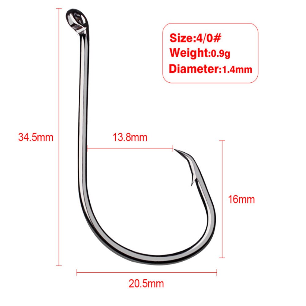10 stk Fiskekrog Barb Data Høj Carbon Stål 1/0#-5/0# Enkeltkrog Karpe Malle Peche Japan Fiskegrej Jig: Burgunder