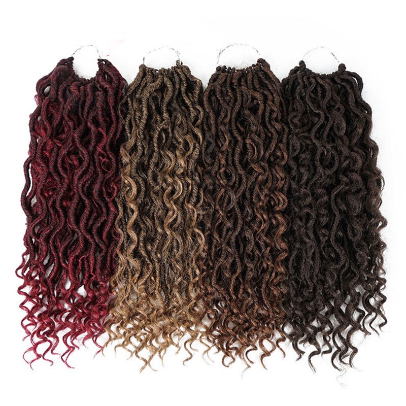 River Locs Crochet Braids Ombre Synthetic Braiding Hair Bohemian locks Crochet Goddess Locs Hair Extensions
