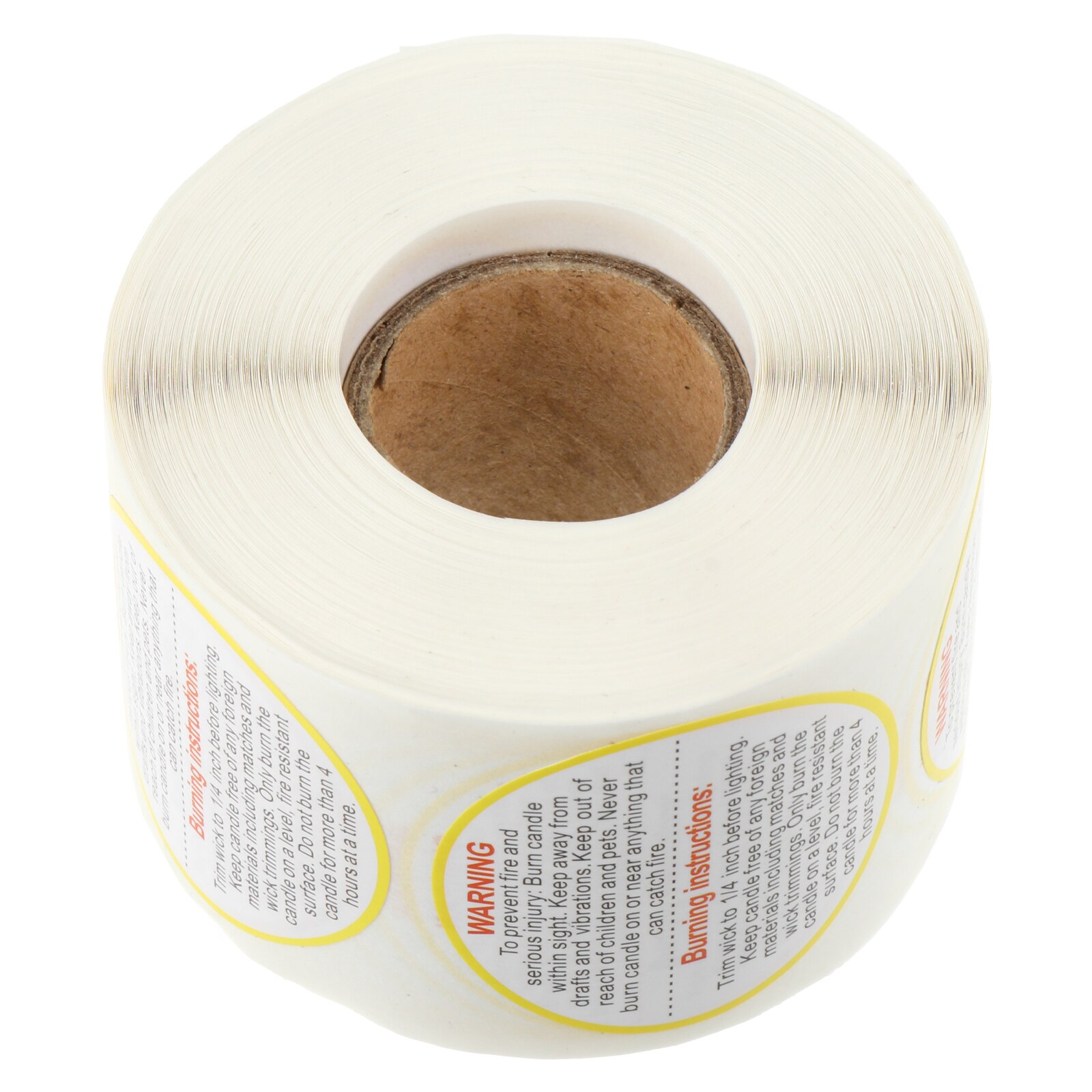 1 Roll Candle Warning Sticker Label Removable Safety Decals for Candle Jar
