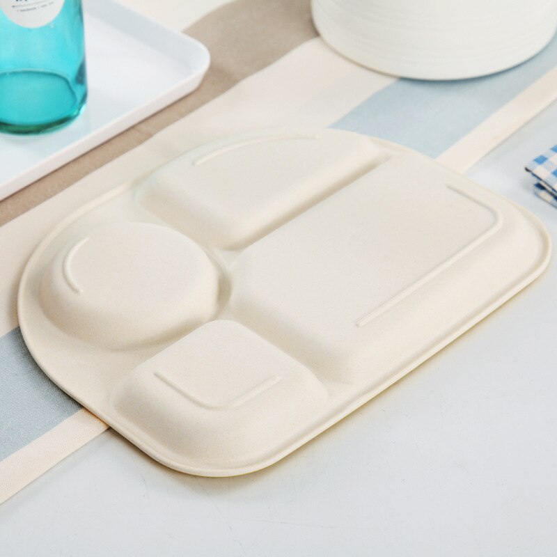 5 stuks babyvoedingsbakjes schattige voedselcontainer van bamboevezels kinderserviesgoed babyservies peuterbord maaltijdschaal