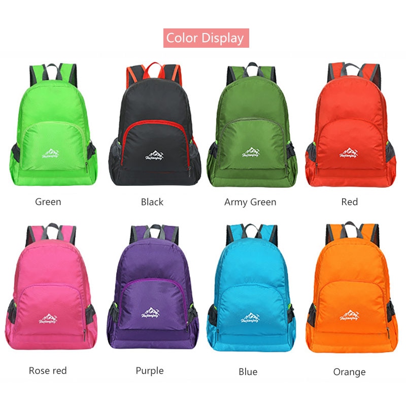 20L Outdoor Foldable Backpack Ultralight Waterproof Folding Lightweight Packable Bag Handy Travel Daypack Nano Bag