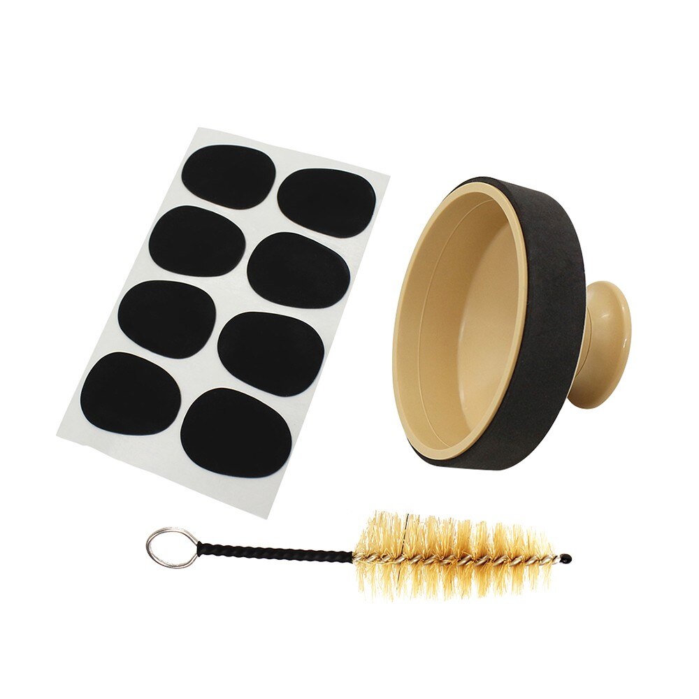3-in-1 Saxofoon Sax Accessoires Kit Sax Mute, Mondstuk Borstel en Rubberen Pads