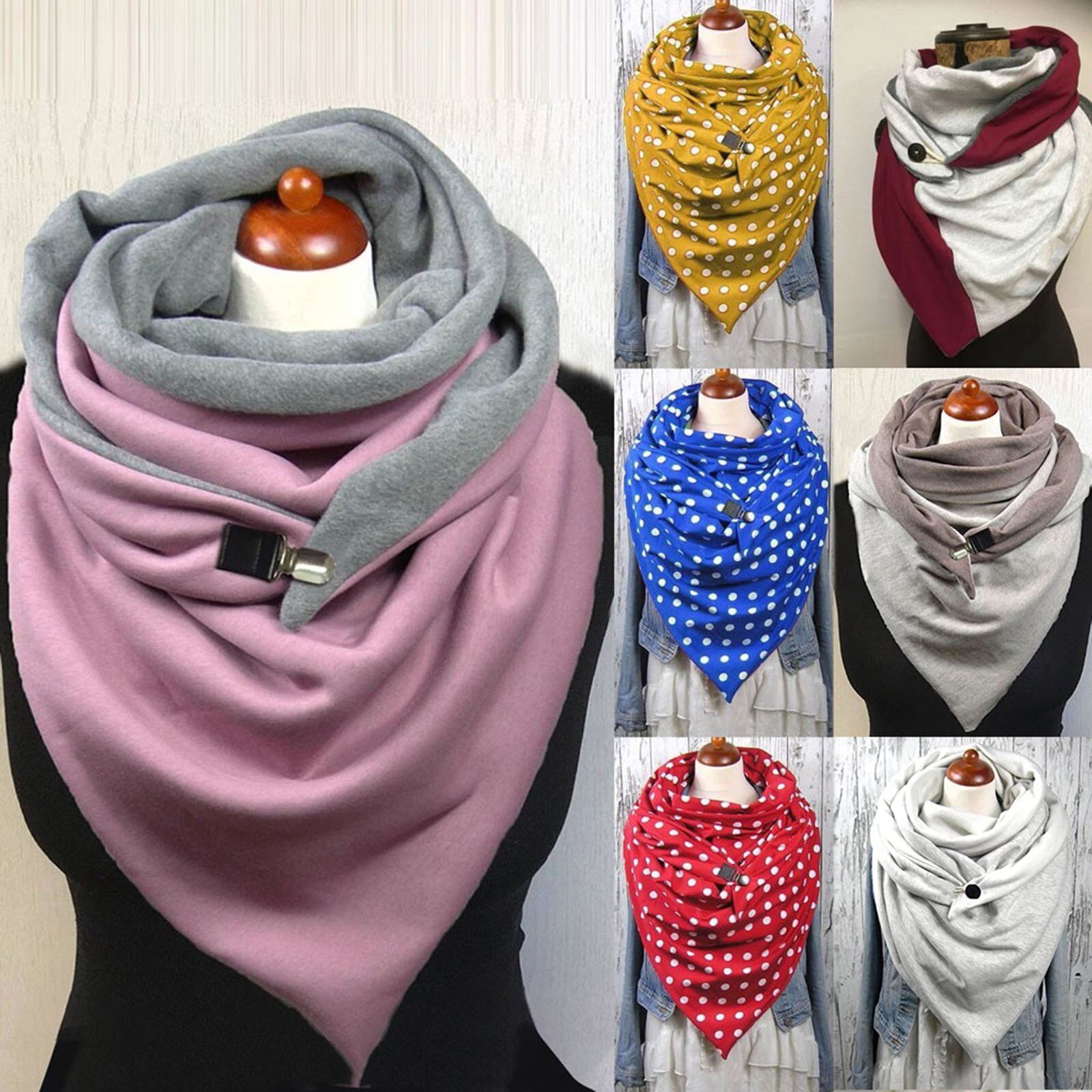 Gebreide Lente Winter Vrouwen Sjaal Vrouwen Effen Sjaal Mode Retro Vrouwelijke Multifunctionele Shawl Sjaal Lady Wrap Sjaal