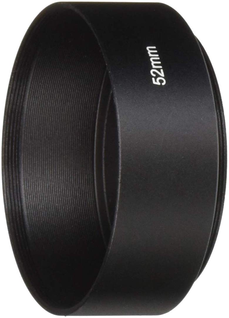 Fotga 52mm Schroef Mount Standaard metalen Zonnekap voor Canon Nikon
