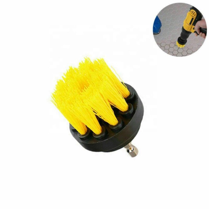 Brosse à récurer électrique 2/3.5/4/5 '', Kit de brosse de forage, brosse de nettoyage ronde en plastique, tige d'extension pour pneus de voiture, outils de nettoyage de voiture: 2inch