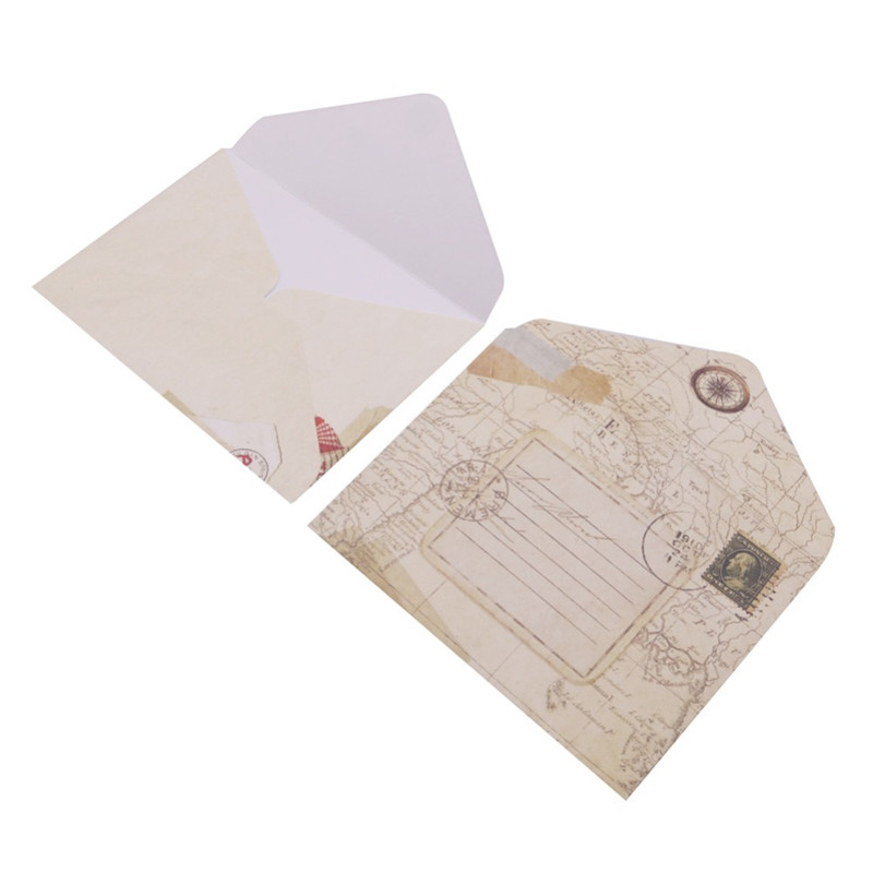12 Stuks Leuke Mini Retro Ambachtelijke Papier Enveloppen Vintage Europese Stijl Envelop Voor Kaart Scrapbooking Diy Handgemaakte