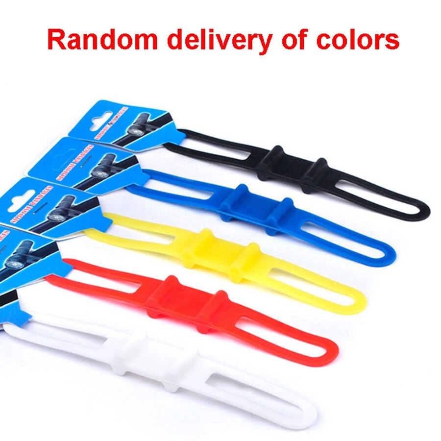 Bricolage aléatoire reliure lampe de poche LED bandage torche LED bandages de vélo en silicone souple support de montage de lampe de poche pour la randonnée Camping