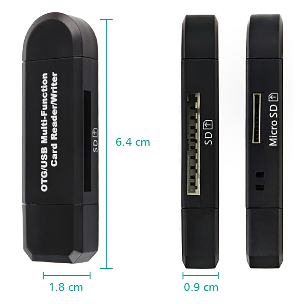 Neue Micro USB OTG zu USB 2.0 Adapter SD Micro SD Kartenleser mit Standard USB Männlichen & Micro USB stecker