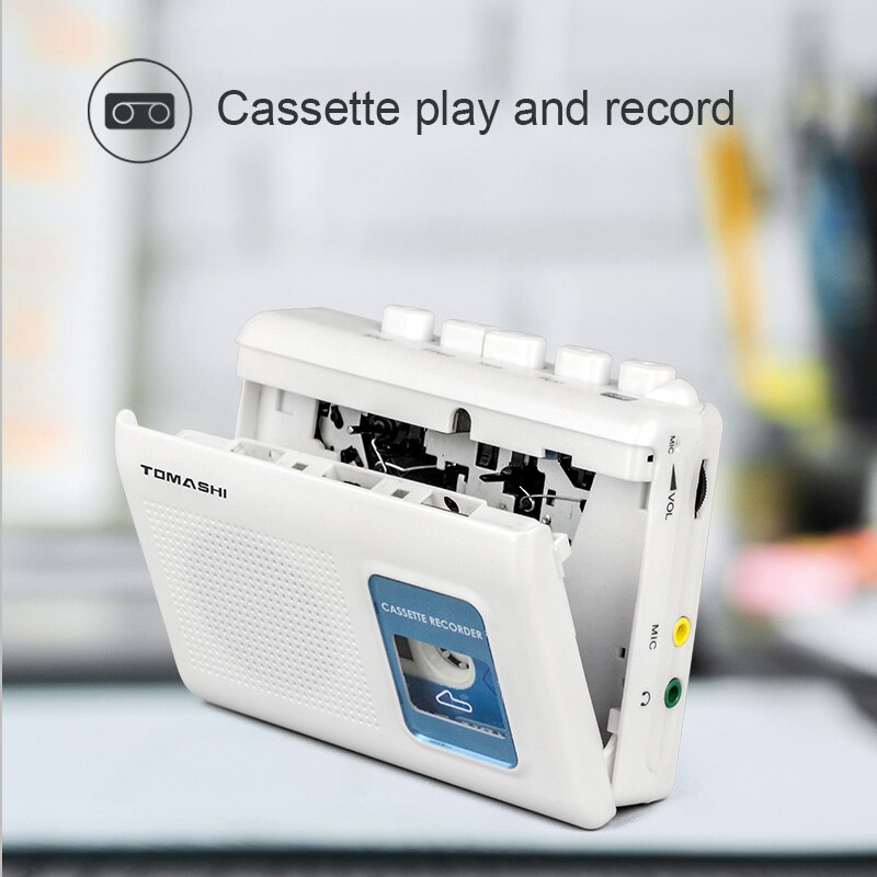 Walkman Cassette Player Tape Recorder Met Ingebouwde Luidspreker, Microfoon, Hoofdtelefoon Jack-Naar Muziek Luisteren, leren Taal-Ac/Dc Power