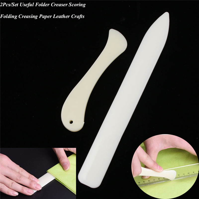 2Pcs/Set Bone Folder Craft Tools For Leather Scoring Folding Creasing Paper Home Handmade Accessories DIY Tool