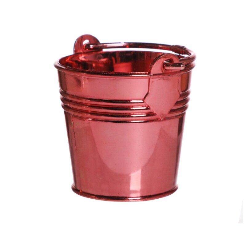 Small Plastic Bucket Tinplate Mini Keg Barrel Outdoor Garden Watering Flower Container Bathroom Kitchen Household Water Bucket l: A12