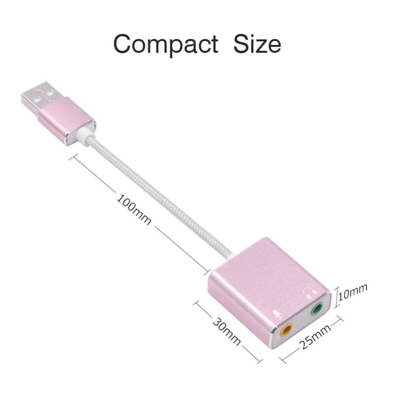external Stereo Sound Card Adapter Audio Adapter 3.5mm Headphone And Microphone Jack
