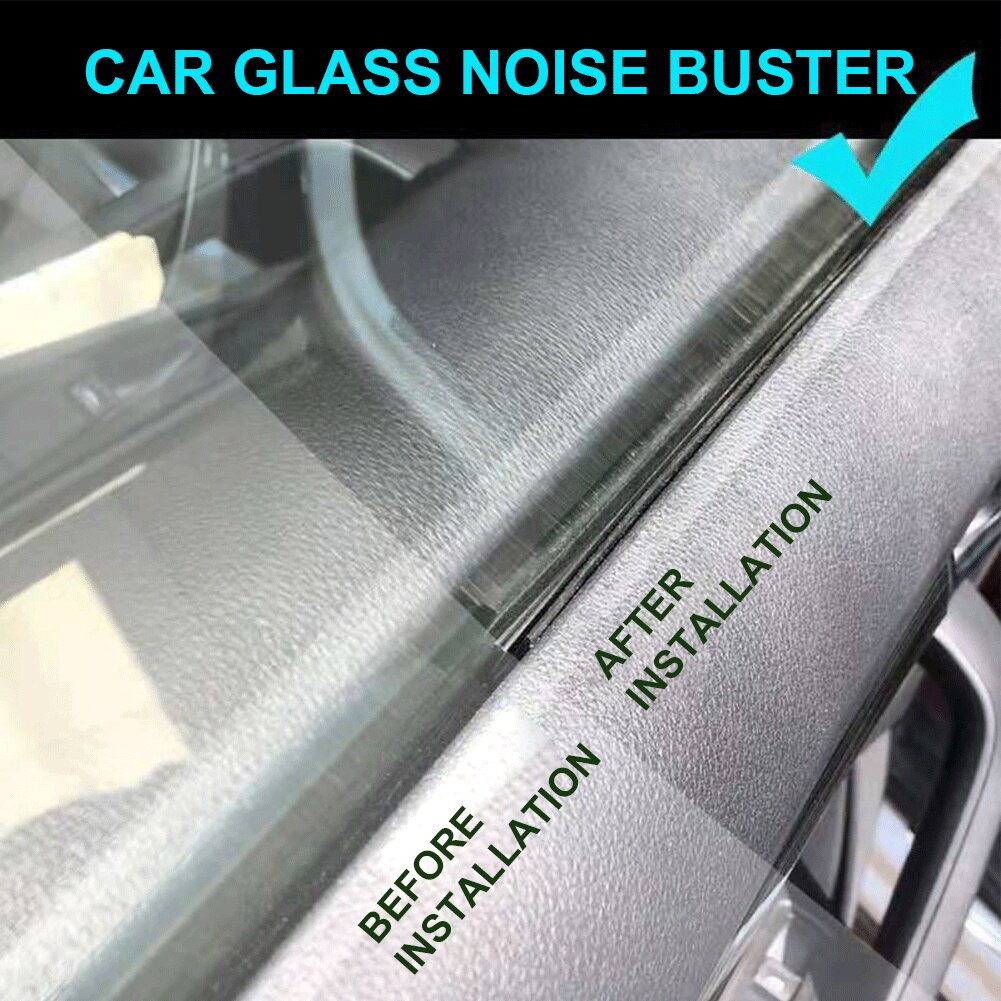 Car Window Seal Strip V Shape Car Side Window Sealing Strip Auto Rubber Side Window Filler Noise Insulation Weatherstrip Sealant