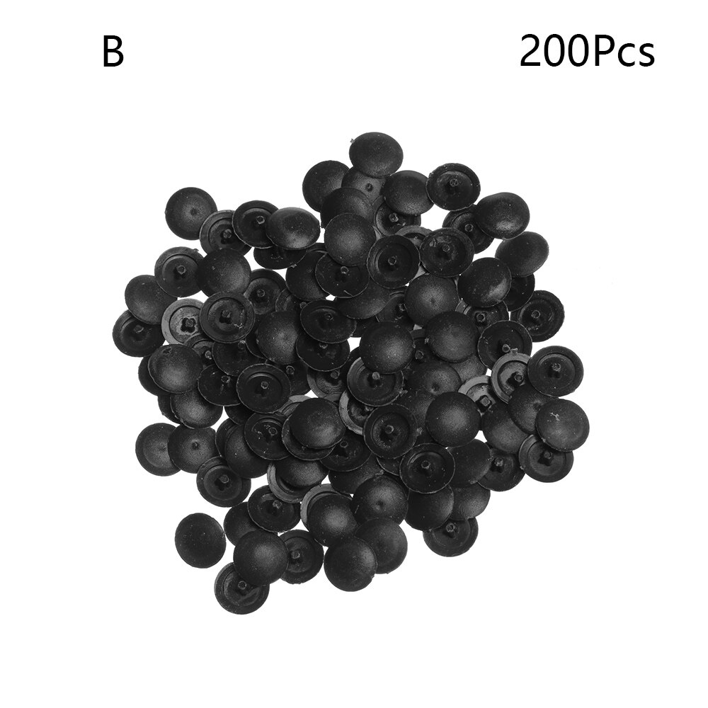 200 stk/pose praktiske selvskærende skruer indretningsdæksel plastmøtrikker bolte dæksler udvendige beskyttelseshætter møbel hardware hul: B