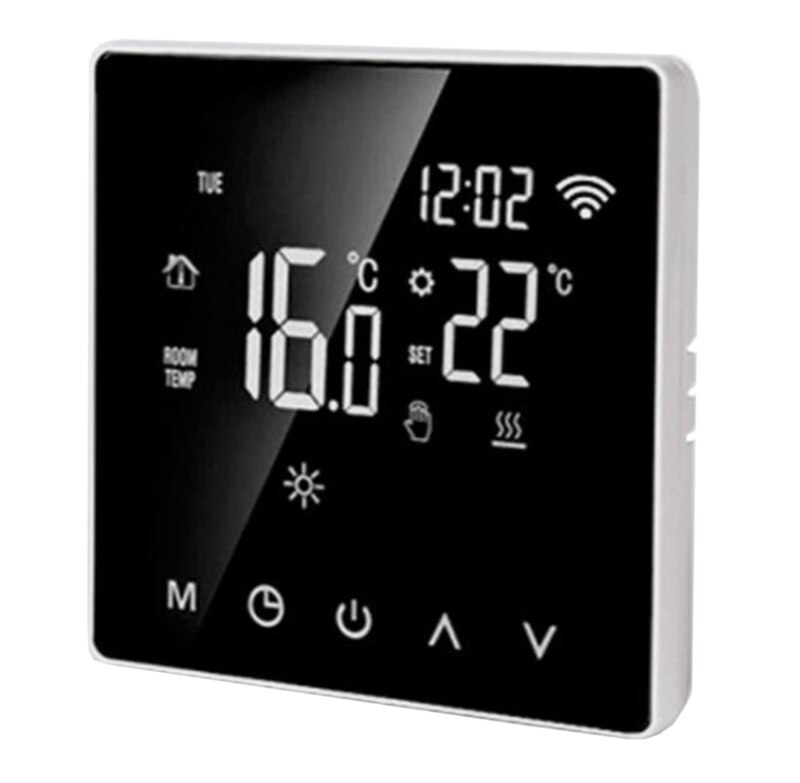 Thermostat 16A Wi-Fi /NO WIFI Orange / White Smart Thermostat Digital Temperature Controller APP Control LCD Display Touch: W-1