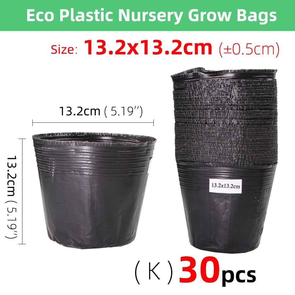 5-100pcs 16 Sizes Disposable Plastic Planting Flower Pot Nutrition Bowl Seedling Cup Black Seedling Box Home Garden Grow Bags: Burgundy