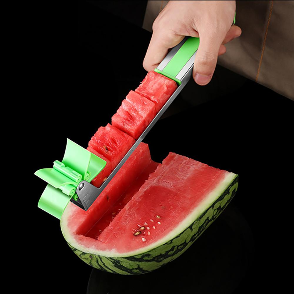 Watermelon Cutter Multi Melon Slicer Cutting Machine Stainless Steel Windmill Fruit Household Artifact Kitchen Tool