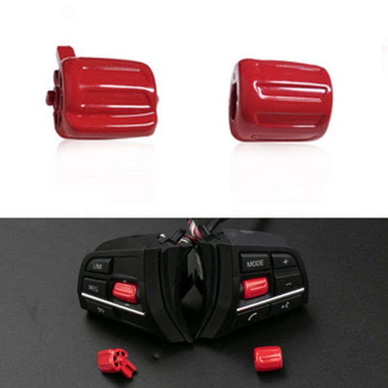 1 Pair Car Styling Steering Wheel Switch Buttons Multi-functional Button Replacement Accessories For BMW F02 F07 F10