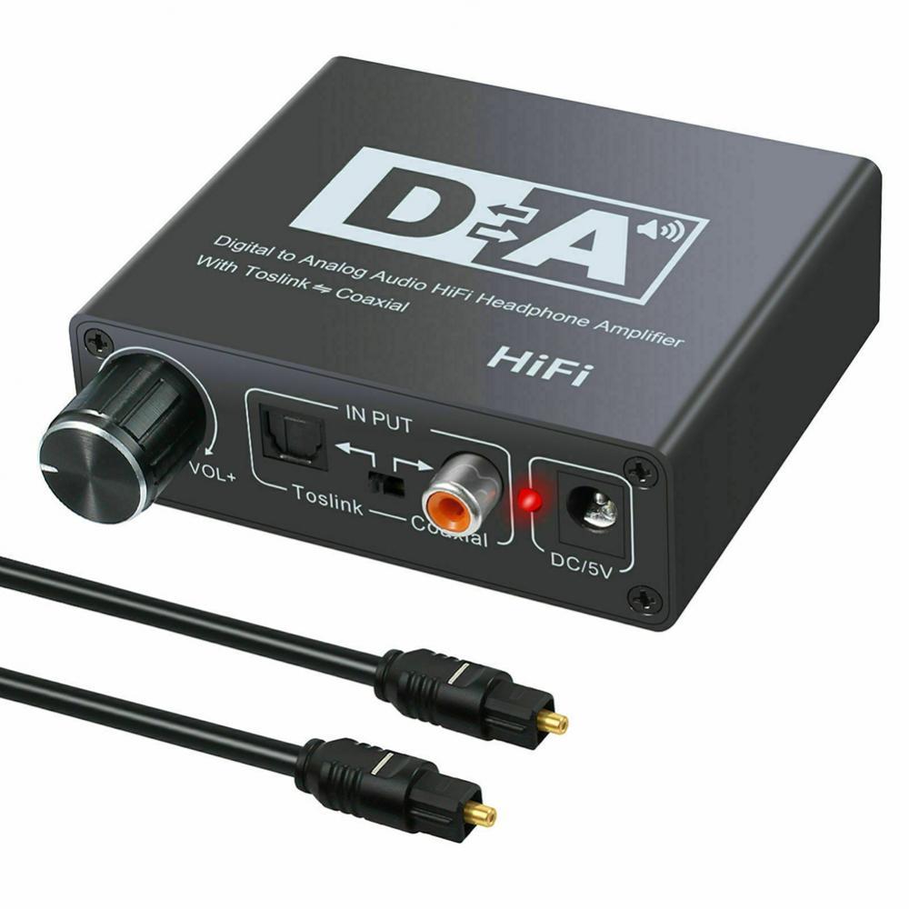 Convertisseur DAC numérique Coaxial Toslink vers analogique RCA R/L, 192kHz 96kHz, convertisseur Audio pour casque, 3.5mm