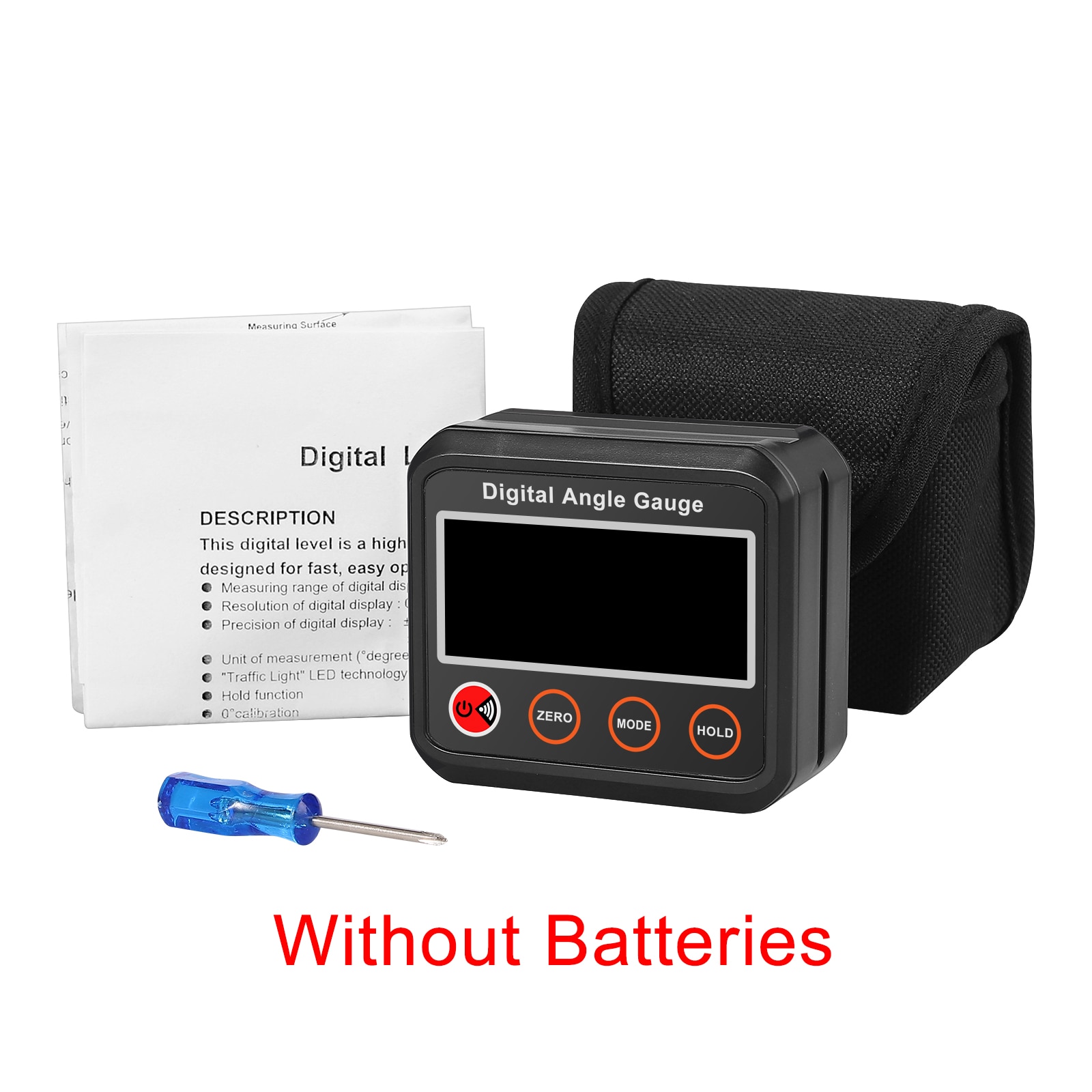 PROSTER LCD Digital Angle Gauge Level Box Protractor Angle Finder Inclinometer with Magnetic Base Alarm Function Measuring Tools: Default Title