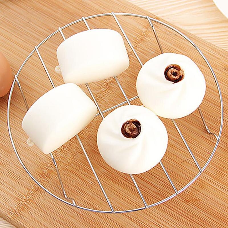 1pcs de aço inoxidável cremalheira de vapor de refrigeração quatro-canto almofada cozinhar ovo arroz cremalheira isolamento fogão prato de vapor anti-escald w3q4