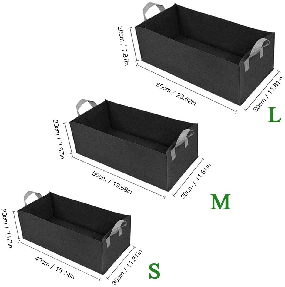 Reusable Square Plant Grow Bag Non-woven Big Garden Bags tuin jardin Pot for Vegetables, Tomatoes, Carrots, Onions