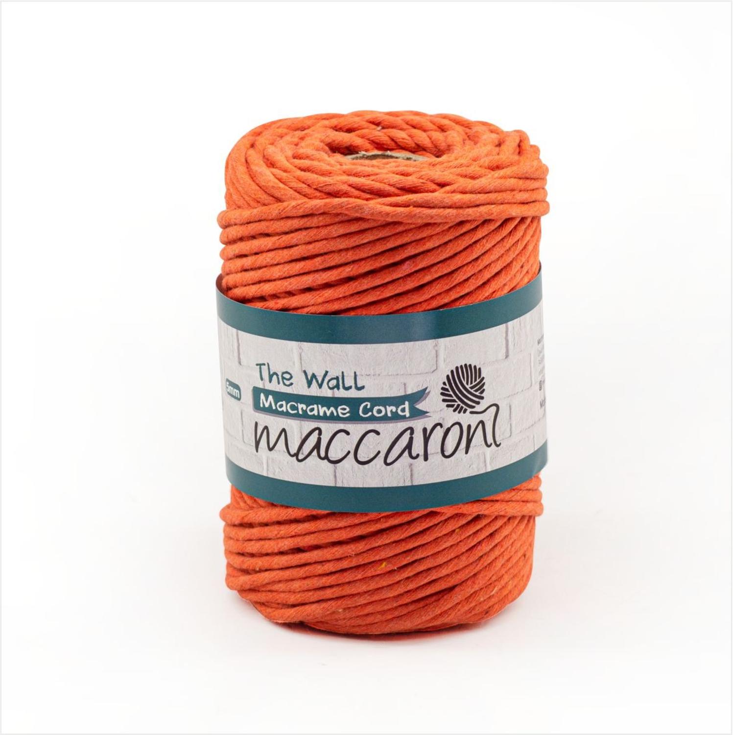 Makronmakramsnöre enkel tvinnat garn 5 mm 500 gr: Orange