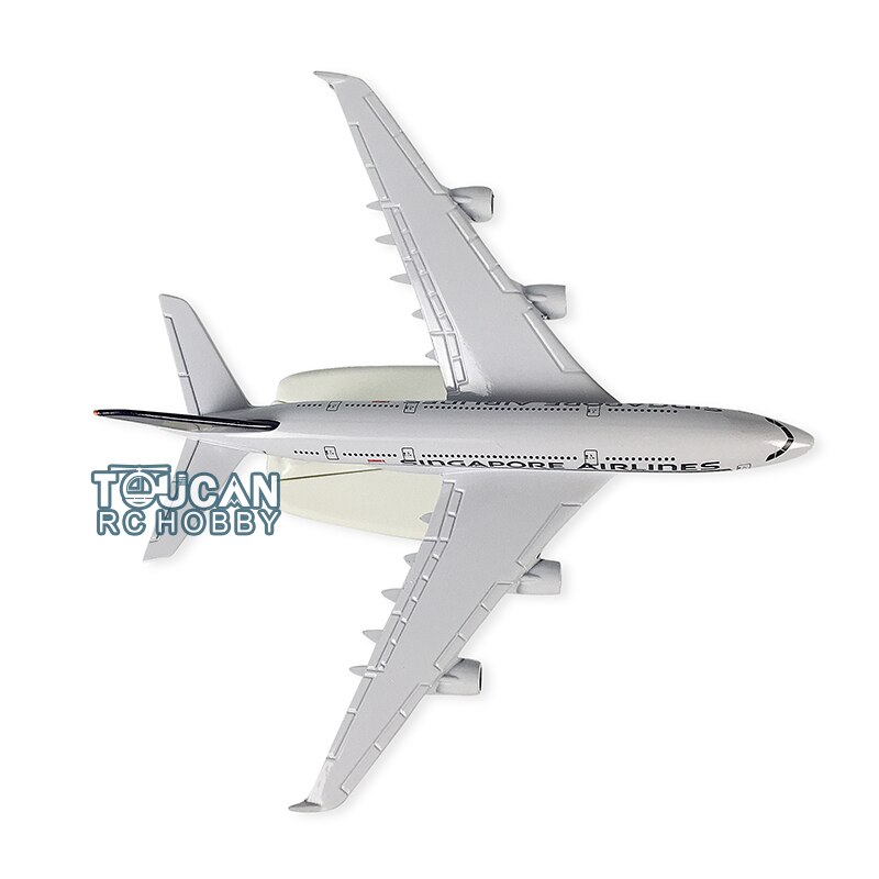 18CM Singapore A380 Aviation Airplane Display Airbus Airliner Static Model