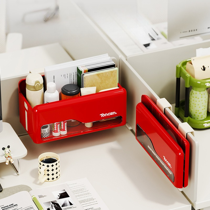 Organizador de escritorio plegable sin taladro para montaje en pared, caja de almacenamiento colgante multicolor para cocina, sala de estar, mesita de noche, gancho de almacenamiento para oficina