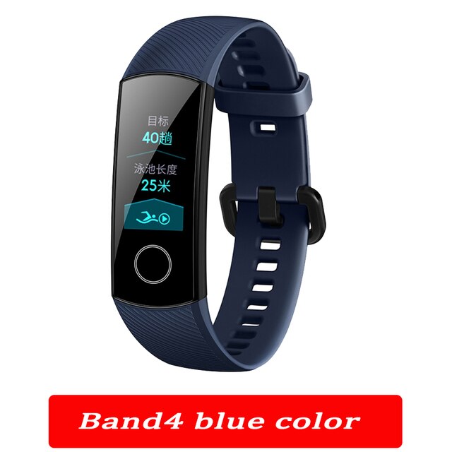 Huawei-pulsera inteligente Honor Band 4, Original, para correr, control del sueño, resistente al agua: blue band 4