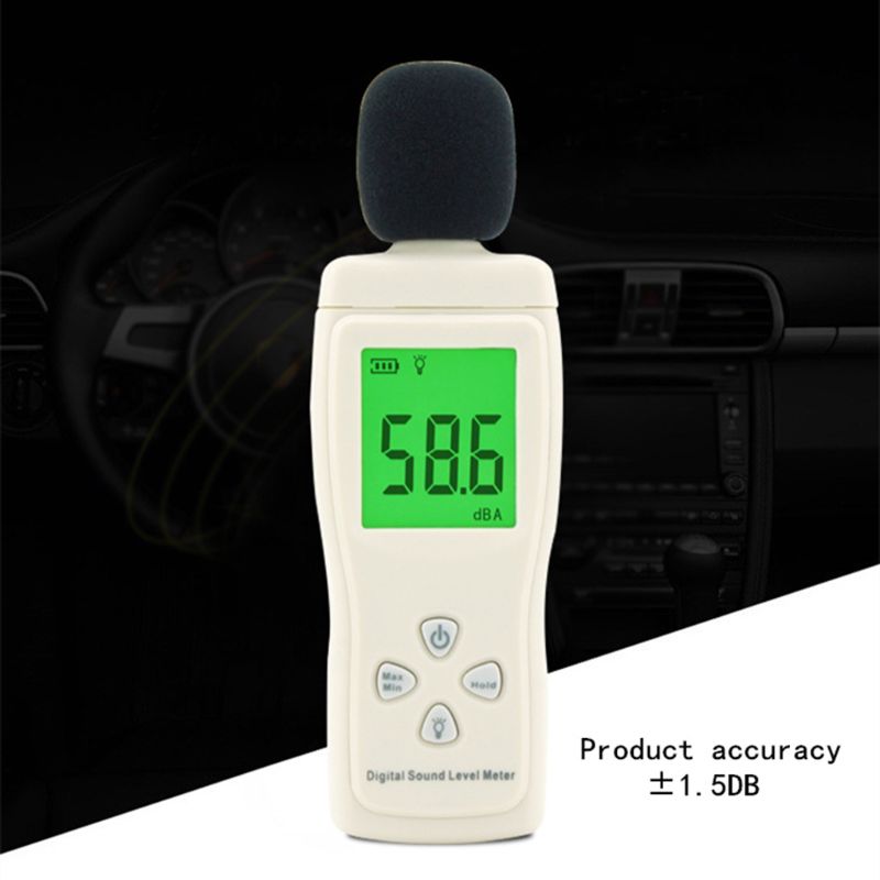 PARKSIDE Dezibel-Messgerät – Digitales Schallpegelmessgerät 30-130 DB, LCD Mit Hintergrundbeleuchtung, Fast/Slow Messrate, Hold-Funktion, Inkl. Batterien