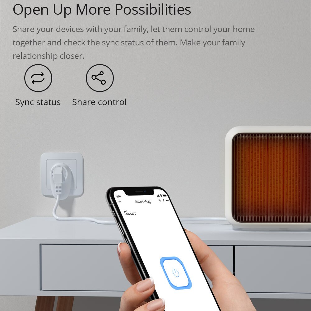 SONOFF S26 R2 EU/AU/US/UK/CN Wifi Smart Socket Home APP Remote Control Automation Switch Work With Alexa Google Home