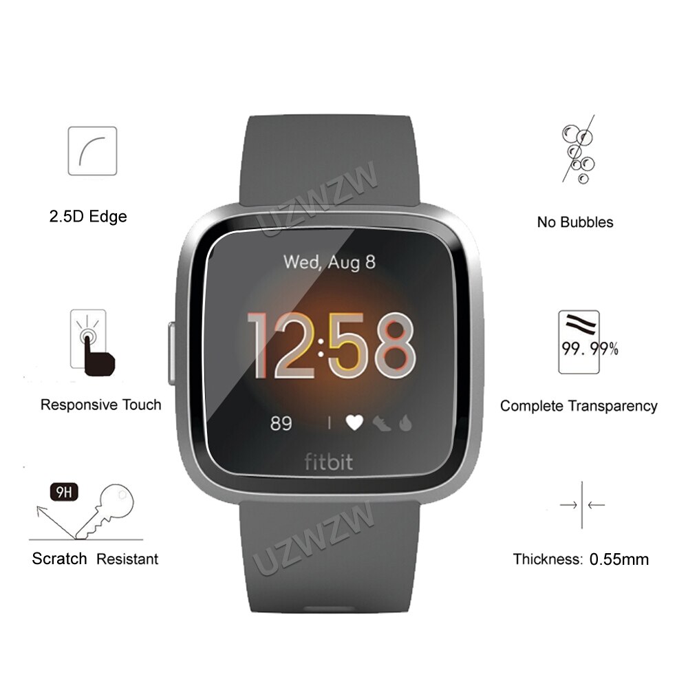 Voor Fitbit Versa ( ) / Versa Lite Smart Horloge Screen Protector 2.5D Beschermende Gehard Glas Beschermende Film