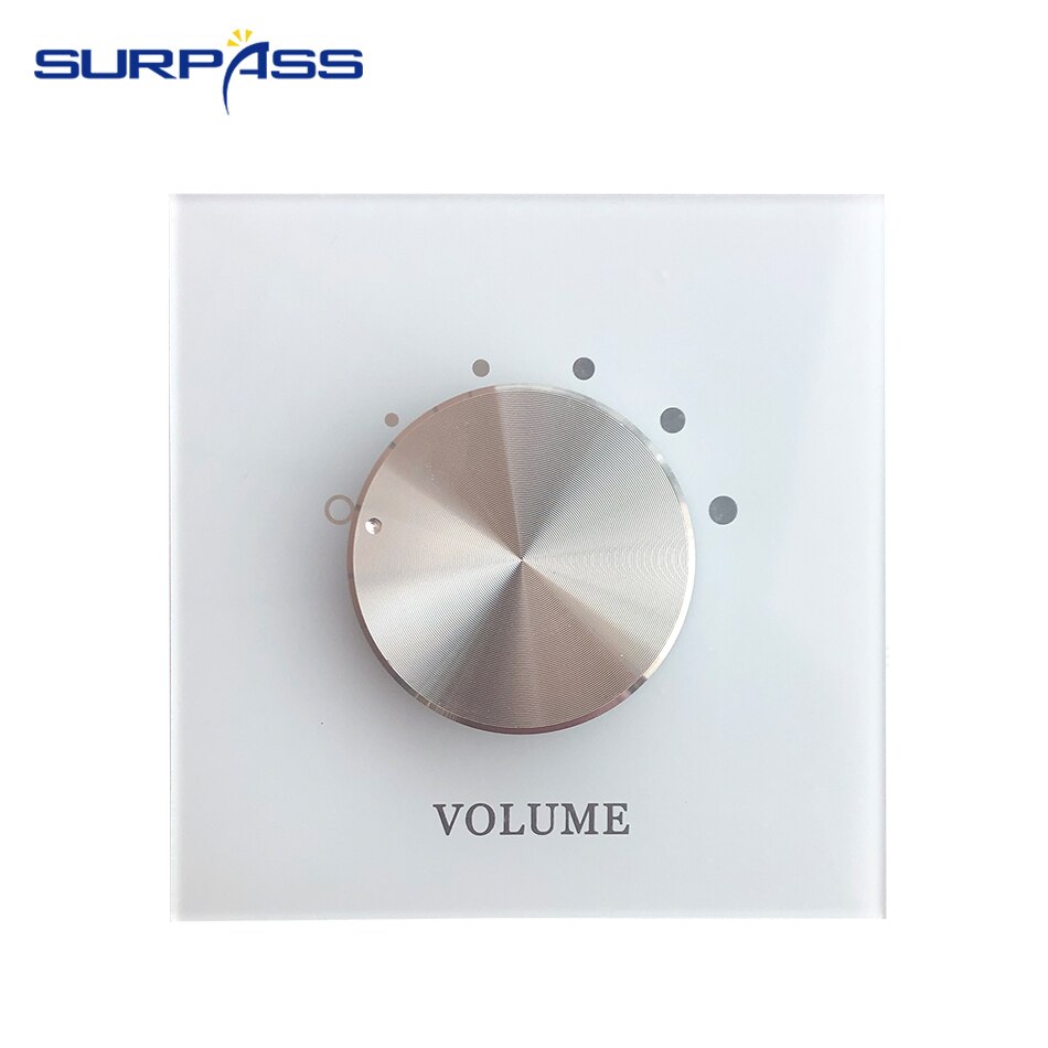 Full Hosue Tuning Switch Volume Adjust Wall Panel Easy Operation Indoor Smart Home Volume Controller: White 5level segment