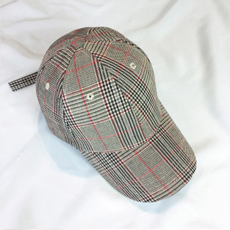Unisex Golf Cap Baseball Outdoor Hat Sun Shade Sports Golf Caps Baseball hat Plus Women's Art Plaid hats: red