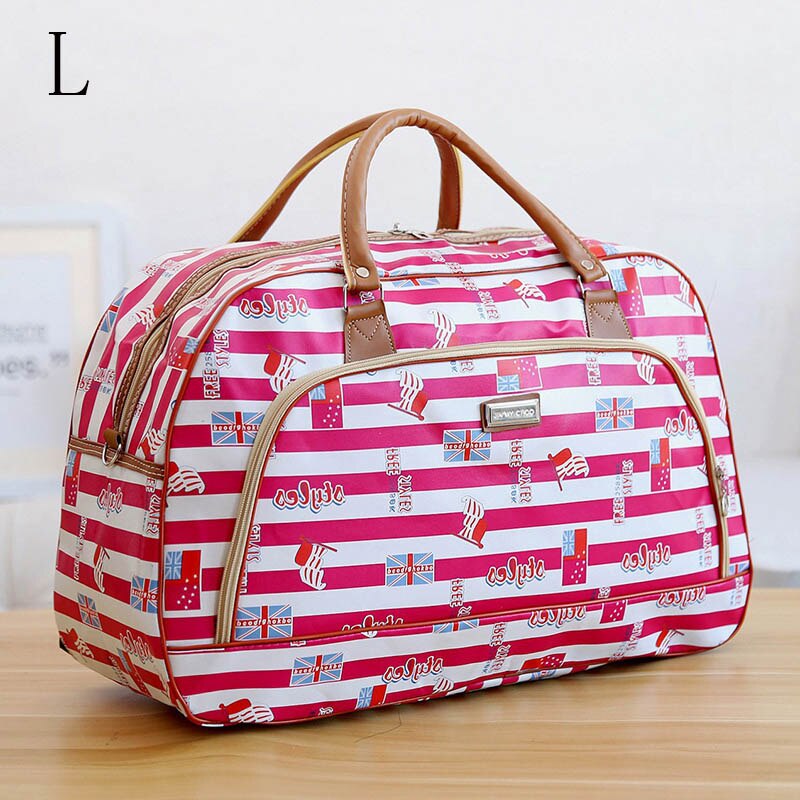 Wasserdicht Große Kapazität Frauen Reisetasche Wochenende Großen Duffle Taschen Weibliche PU Multifunktionale Hand Gepäck Schulter Tasche: L 4  Travel bag