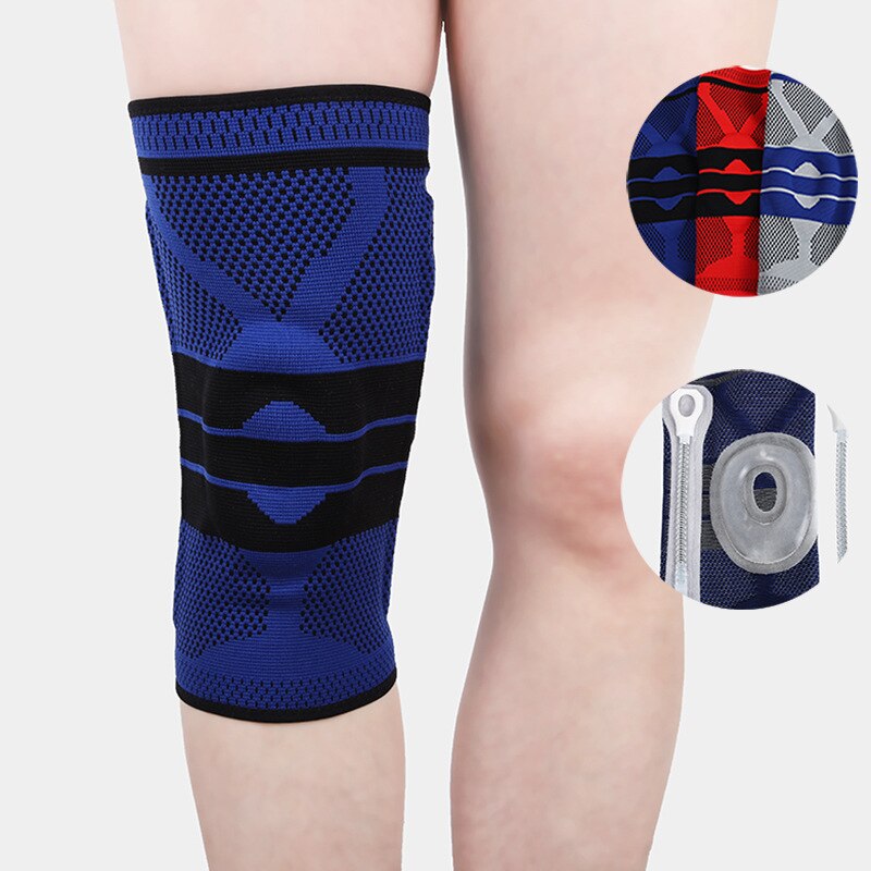 Kniebeschermers Siliconen Volledige Knie Brace Strap Voor Werk Fitness Gear Basketbal Volleybal Onder Druk Elastische Brace Protector