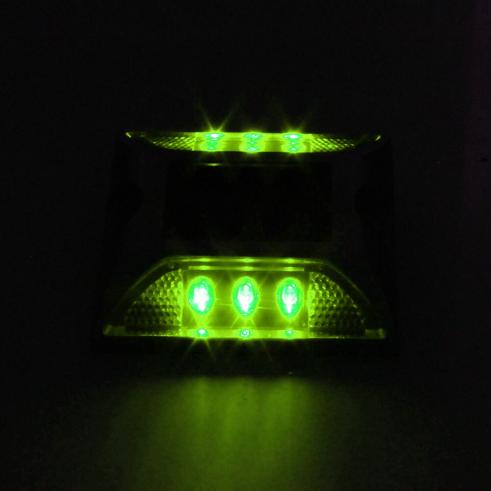 Warning Street Pathway Lamp Garden Square Ground Steady Outdoor Brick Traffic Solar Power Road Stud Light Path Deck