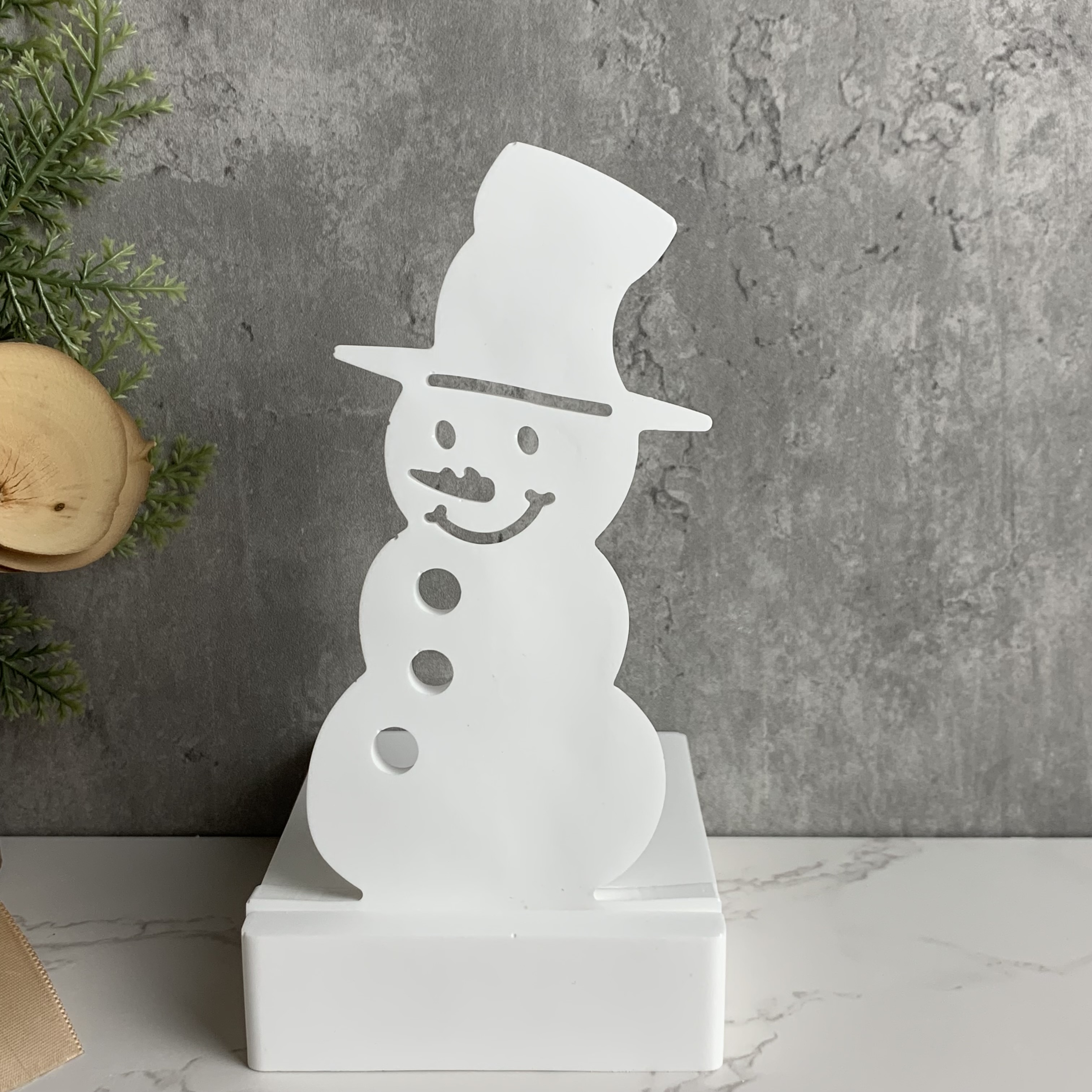 Serie natalizia portacandele stampo in silicone fai da te pupazzo di neve alce casa candeliere ornamento stampo in resina artigianato in gesso 3D decorazioni per la casa