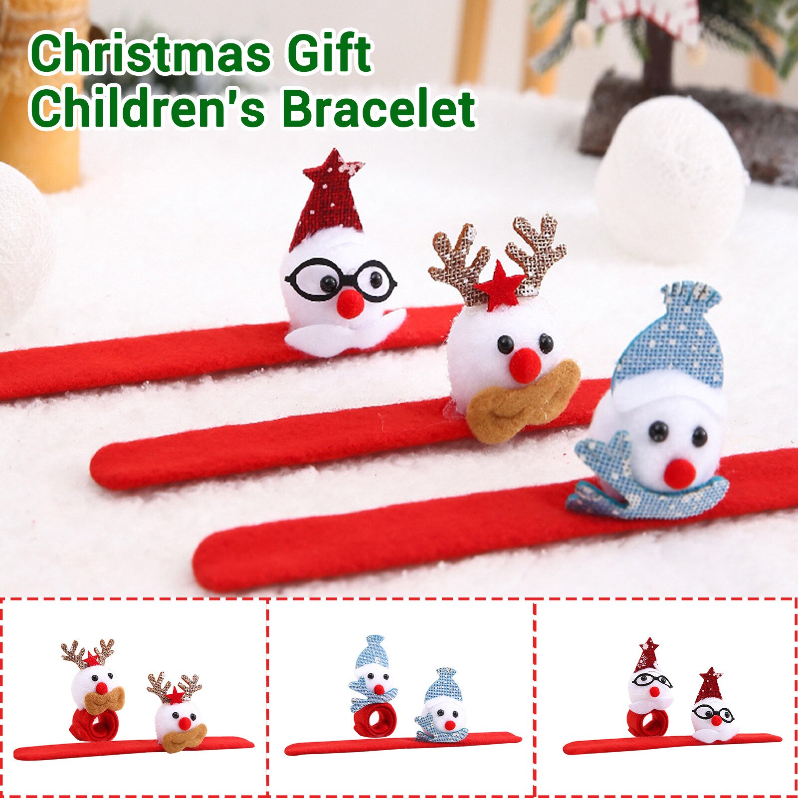 Weihnachten schlagen Ring freundlicher Armbinde Elch Alten Streicheleinheiten Mit Weihnachten Santa Claus Schneemann Elch Puppe Dekor Weihnachten