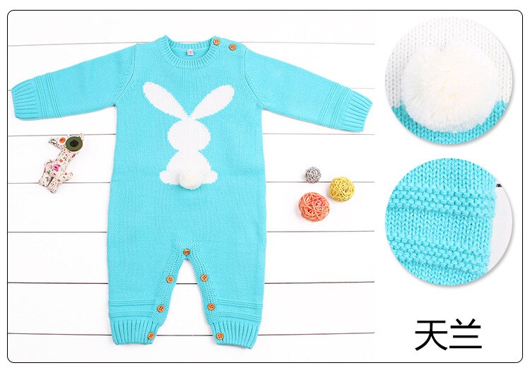 Baby Rompers Clothes Newborn Candy Color Knitted Toddler Kids Girls Jumpsuits Long Sleeve Infant Boys Overalls Children Outfits: lv / 90