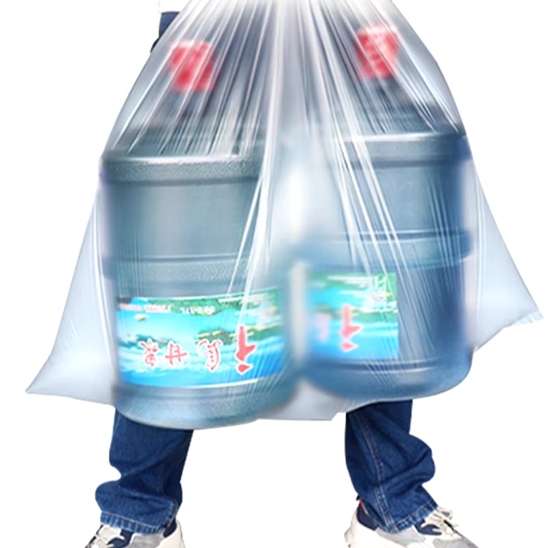 50 Stück große, durchsichtige Mülleimer, transparent, große, robuste Mülleimer, 90 x 110 cm, 100 x 120 cm