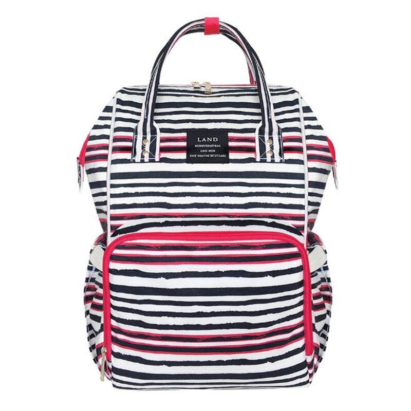 LAND – sacs à couches pour bébé, sac à dos à couches pour bébé, grands sacs de maternité pour maman: Stripe