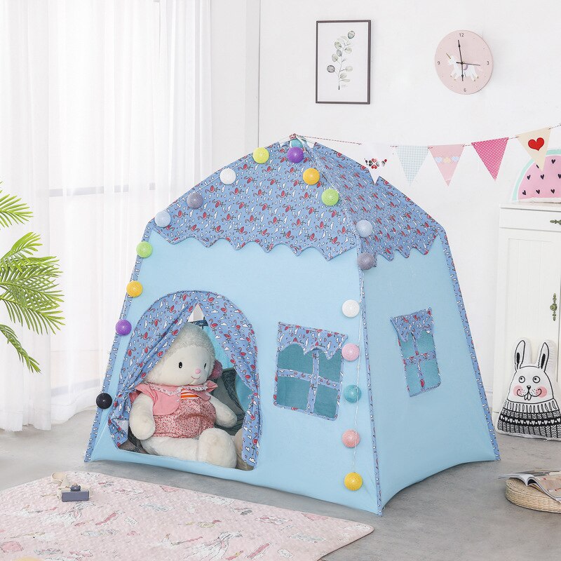 135*100*125Cm Kids Indoor Outdoor Kasteel Prinses Tent Bed Little Kasteel Prinses Oversized Huis Vouwen Spel verjaardag