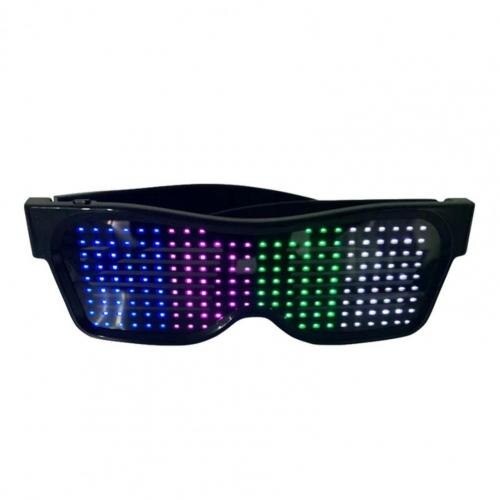 Electronic Bluetooth Luminous Glasses with LED Light Birthday Party Club Props Electronic Bluetooth Luminous Glasses: Mulitcolor