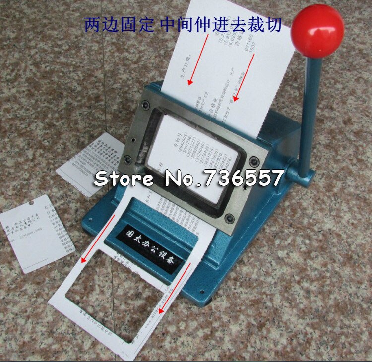 Heavy Duty Manual ID Business Credit PVC Film Paper Name Card Die Punch Cutter