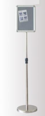 Stainless Steel Floor Sign Stand A4 Poster Frame Lifting Billboard Hotel Door Guide Advertising Banner Floor Stand Signage Rack: 4