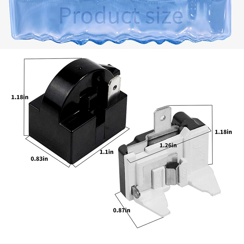 Top 1 Pin QP2-4.7 PTC Starter Relay,1 Pin Refrigerator Starter Relay and 6750C-0005P Refrigerator Overload Protector